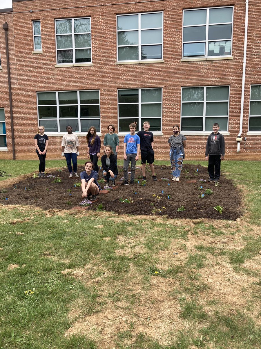 Today <a href="/JWMSGoCougars/">J-WMS</a> 7th graders completed their action project- pollination garden!!! I am so excited to see it grow!