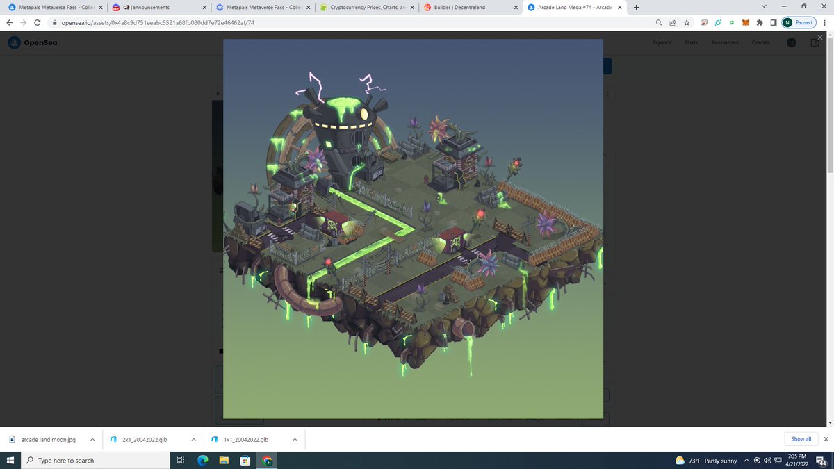 Entered our 4th metaverse w/ <a href="/thenickclifton/">Nicholas Clifton</a> purchase of a Arcade Land Mega Dystopia #74. Our members will be able to access entertainment from <a href="/decentraland/">Decentraland</a> ,<a href="/TheSandboxGame/">The Sandbox</a> , <a href="/nftworldsNFT/">NFT Worlds</a> &amp; @arcadedotinc. Join us for our 2nd DCL clubhouse meetup Wednesday 10pm EST at -115,-26!