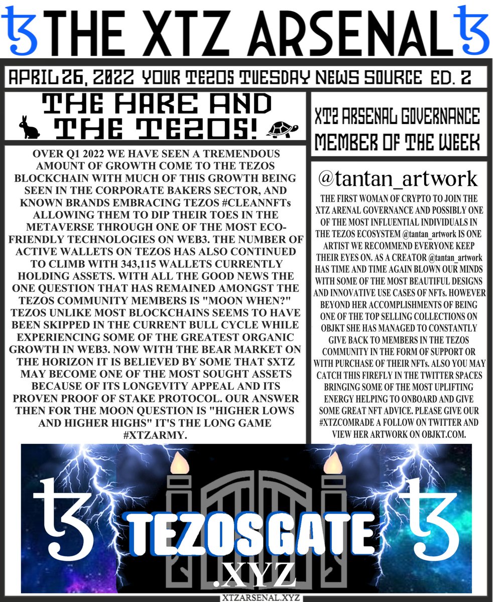XTZARSENAL's tweet photo. #TEZOSTUESDAY 🌮🌮🌮🌮🌮🌮
#DIGITALLYTANGIBLE #XTZGOVERNANCE #XTZARMYSTRONG #TEZOS #XTZ #CLEANNFT #NFT #TEZOSMARKETING #DIGITALWORLDORDER

@Tezosgate @tezos @XTZNews @breitwoman @KMehrabi @tantan_artwork @espantaun https://t.co/tzcylqVNkR