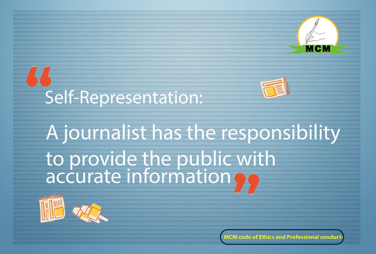 mediacouncilmw's tweet photo. Hey you my fellow journalists....you're duty bounded to do nothing but providing the public with accurate information. Read the full MCM Code of Conduct on https://t.co/H6HYk6sbQI 
#PromotingSelfRegulationandProfesionalism 
#AccountableMedia
#NoRoom4Unprofessionalism https://t.co/QaL3VymyFa