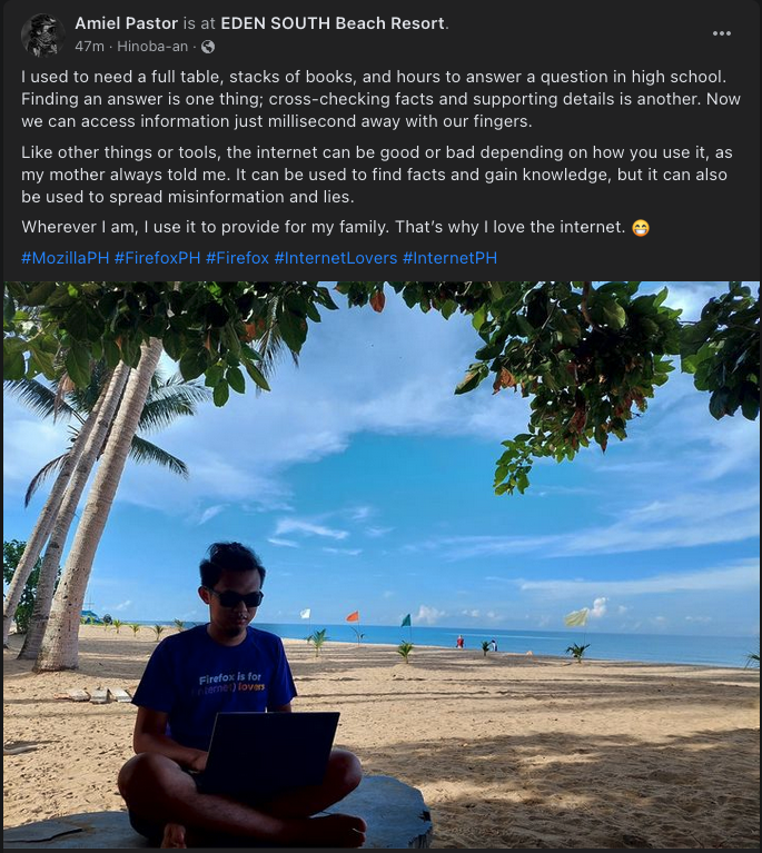 MozillaPH's tweet photo. We asked Pinoy Mozillians what they love about the Internet...
#MozillaPH #FirefoxPH #Mozilla #Firefox #InternetLovers #InternetPH #PHInternet https://t.co/irTvQ0wYGE