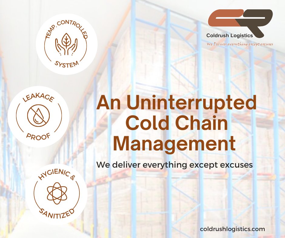 ColdrushL's tweet photo. Coldrush Logistics is an uninterrupted cold chain management with 45k pallet capacity and 220 fleets. It is providing customized cold chain solution at PAN India level with advanced temperature controlled systems, updated technology &amp; eco-friendly ambience
https://t.co/olzFj7EcUq https://t.co/2IuSP43ogE