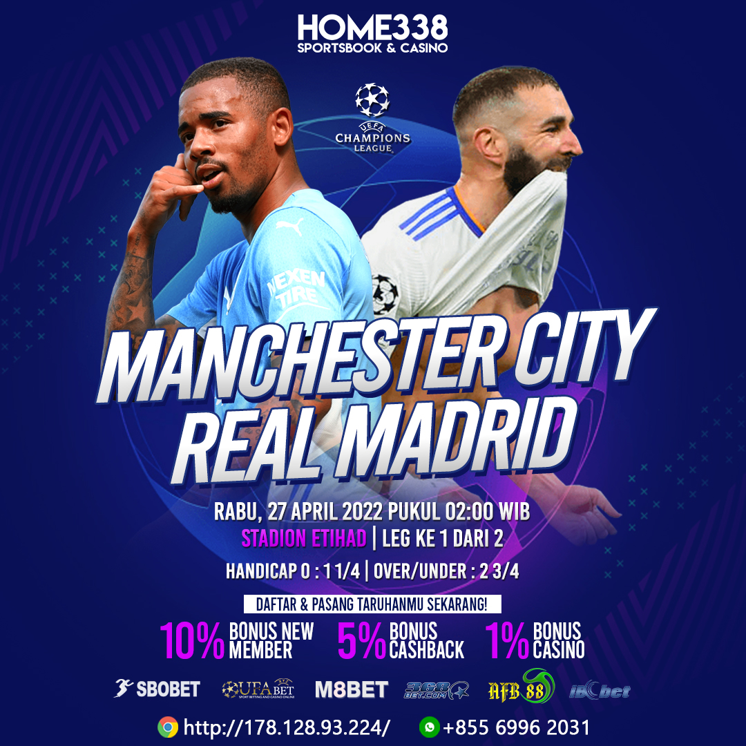 home338com's tweet photo. Manchester City vs Real Madrid
Leg Pertama pada Rabu, 27 April 2022 Pukul 02.00 WIB

Pasang Taruhanmu Hanya di HOME338, Karena Menang Berapapun Pasti Dibayar!

Link HOME338 : https://t.co/4Rb9579ZQS
#ChampionsLeague #Mancity #Halamadrid #EPL #LigaChampions #Jadwalbola #Home338 https://t.co/1hnOYsPnXQ