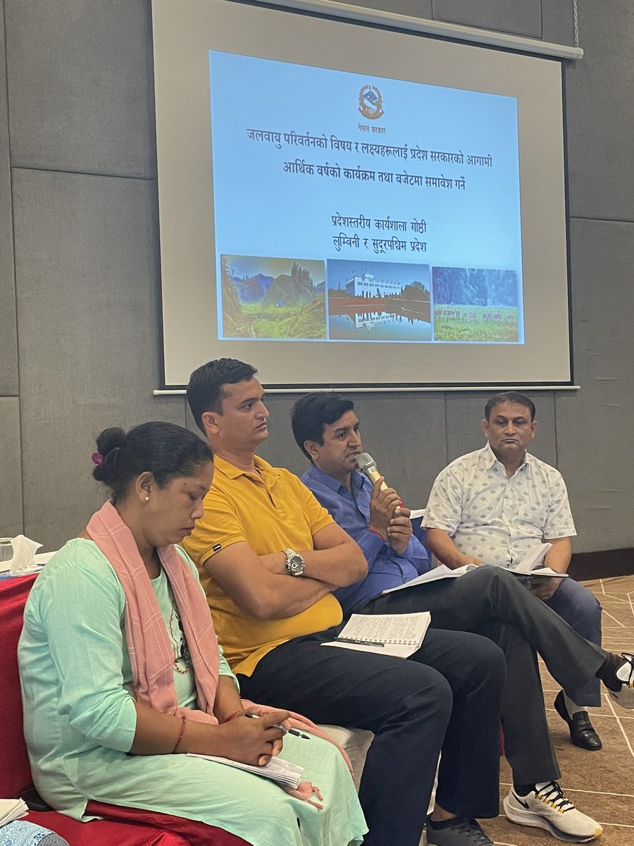 aparpau's tweet photo. Climate action at the local levels are happening, however further investment  is needed for scaled up increased sectoral action that would help move towards #climateCompatible development pathways said the panelist representing Lumbini and Sudurpaschim Province. https://t.co/jT3ItDzWmQ
