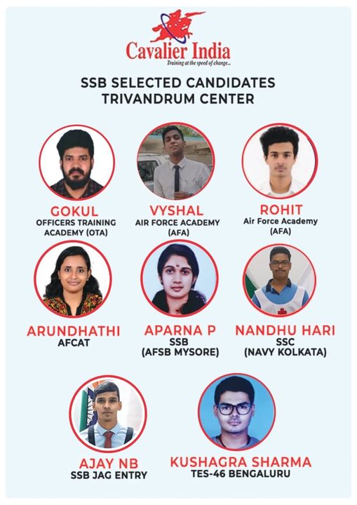 Congratulations and Wishing you good luck for your future
#ssb #ssbcoaching #ndacoaching #trivandrumssb #ndacourse #cds #cdscoaching #cavalierindia #ssb #TrainingCourse #SSBCOACHING #ssbinterview #cavalierkochi #ssctech #results #army #defence