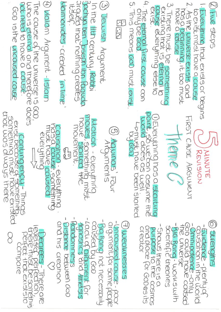 Each day up until the Exams we will be uploading a Knowledge Organiser. We will also be offering a drop in session from 08:00-08:20 each morning to go over each of the 5 minute knowledge organisers. Please do make use! Day Two - First Cause Argument #AQARS #MoretonRSGCSE