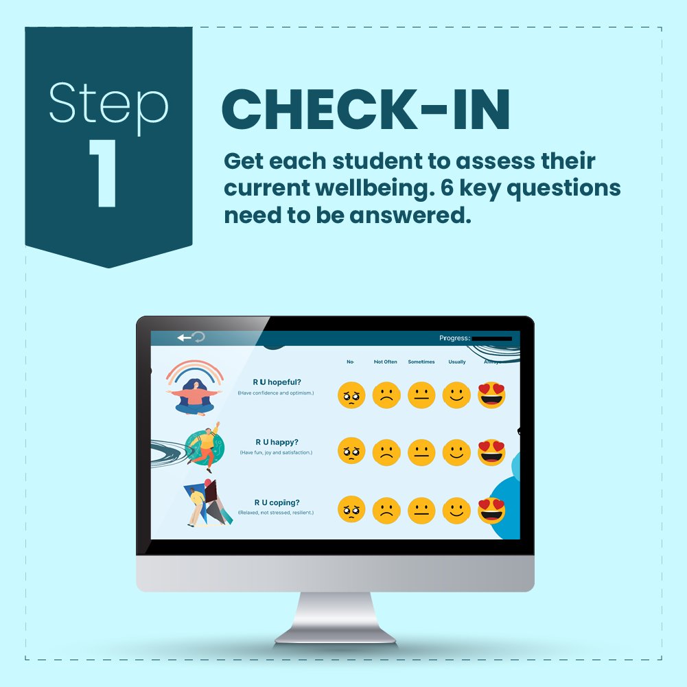 Truwell1's tweet photo. Get started with your student wellbeing check-in with three simple steps.

Truwell has re-engineered student wellbeing check-ins for busy educators and made them even more effective. 

#studentwellbeing #schoolwellbeing #freeforschools https://t.co/ZGcVuw0AtC