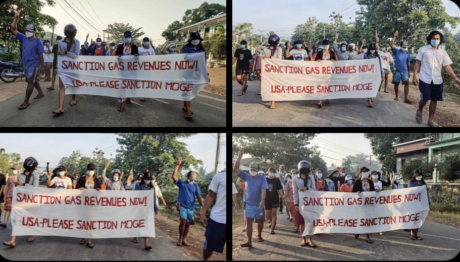 cyrus2299's tweet photo. An anti-military marching strike was rallied and demonstrated today in Launglon Township to defy military rules.   #2022Apr26Coup #LegalizationOfNUG #ASEAN_RecognizeNUG #WhatsHappeningInMyanmar https://t.co/HJr2Uj3yMB