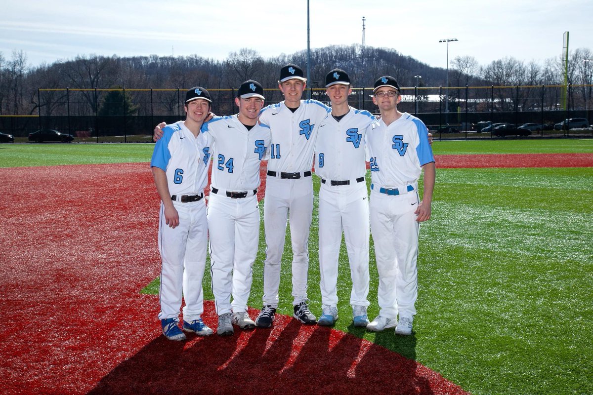SVBaseballWin's tweet photo. We honor our seniors, class of 2022! We are proud of the players they have become, but more importantly, the men they have become. We wish these five players life success‼️ @SV_Sports @Seneca_Valley 

⚾️ TYLER MACK
⚾️ NATE MALAK
⚾️ NICK MEROLA
⚾️ ALEX MORTIER
⚾️ PATRICK O'TOOLE https://t.co/cw1rbWddWx