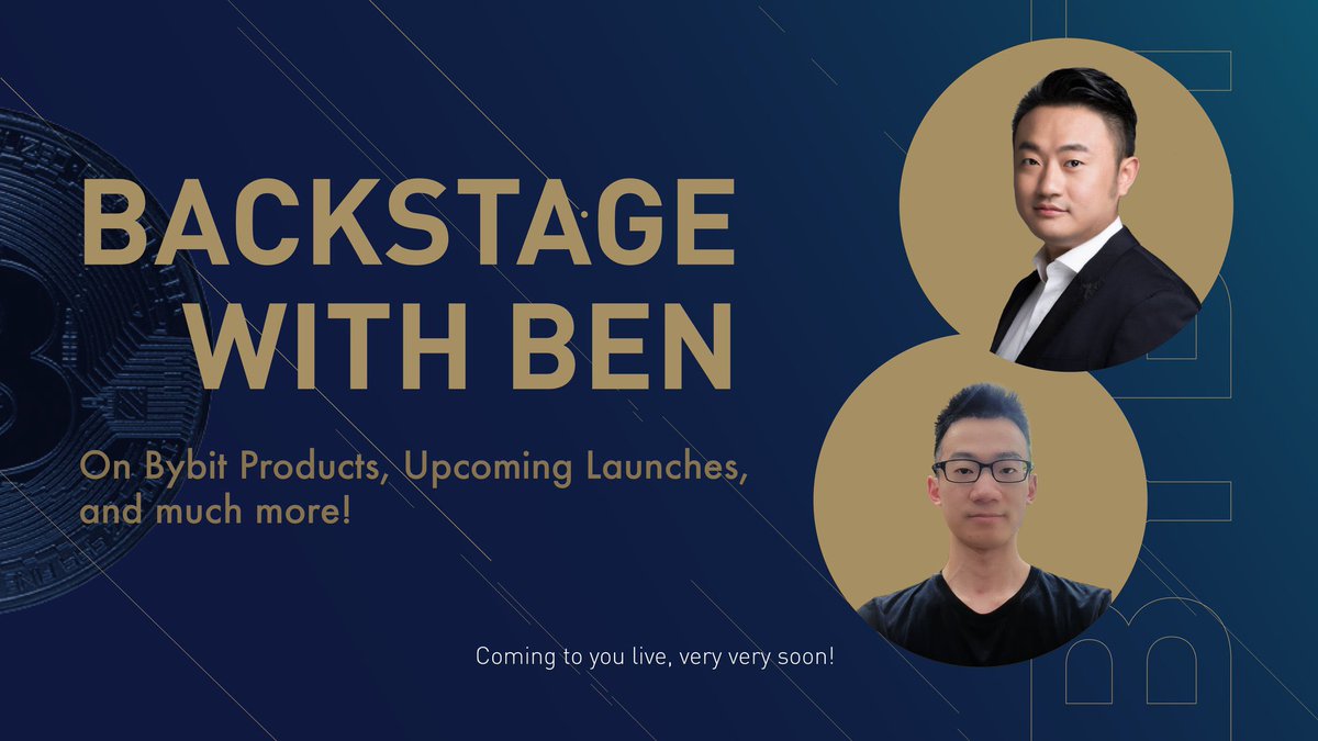 Bybit_Official's tweet photo. 📢 #AskBybit — Backstage With Ben will be live on Twitter &amp; Youtube, on April 26, at 09:30AM UTC!

🎙 Join us as we share new &amp; exciting product updates &amp; answer your questions!

📲 Tweet us your questions for @benbybit &amp; @productbilly with the hashtag #AskBybit now! https://t.co/VJCtfRbO3s