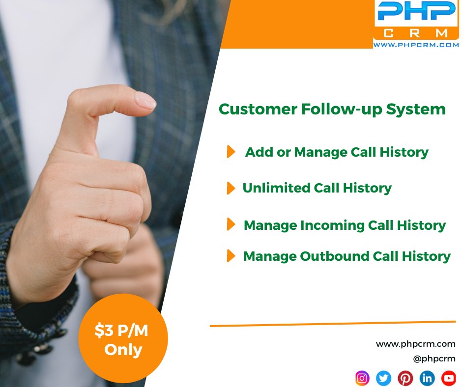CrmPhp's tweet photo. Customer Follow-up System
https://t.co/bbpvctPZUg
Web: https://t.co/6dTQ9qWi0e
CRM Demo: https://t.co/QrXkwXc0OD
Download Free CRM Software: https://t.co/TRBw7ZkXUp
#downloadcrm #crmsoftware #freecrm #crmdemo #crm #crmsystem #lead #bestcrmsoftware #leadfollowup #customerfollowup https://t.co/6zXB4XfA9z