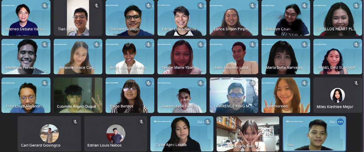 ateneodebatevar's tweet photo. What an awesome start to the ADV's Summer Debate Camp! We welcome all camp's trainees to join our coming sessions. The participants will soon start their journeys into the debate world with their mentors.
#ThinkInBlue https://t.co/ezfg1IH5sC