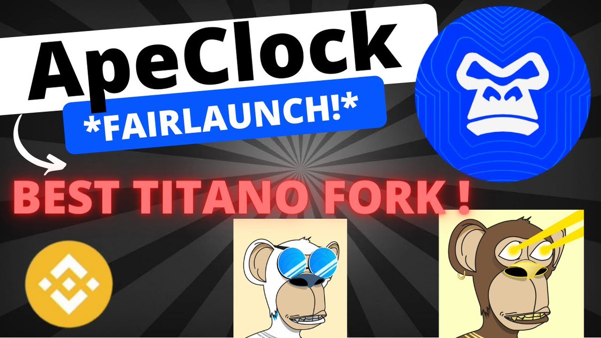 ApeClock's tweet photo. 🦧 ApeClock NEW Titano Fork! 🚀 FairLaunch LIVE! Ape NFTS! Doxxed Team! Top BSC Altcoin Presale💎

👉https://t.co/2HhoqiMloP

#ApeClock #BSCチェーン #defi #SAFUUFORK #bsc #BinanceSmartChain #TitanoFork #BSCGemAlert #BSCGem #RebaseAPY
#APECOIN #BNBchain #Safuu https://t.co/DE3MqlFG3T