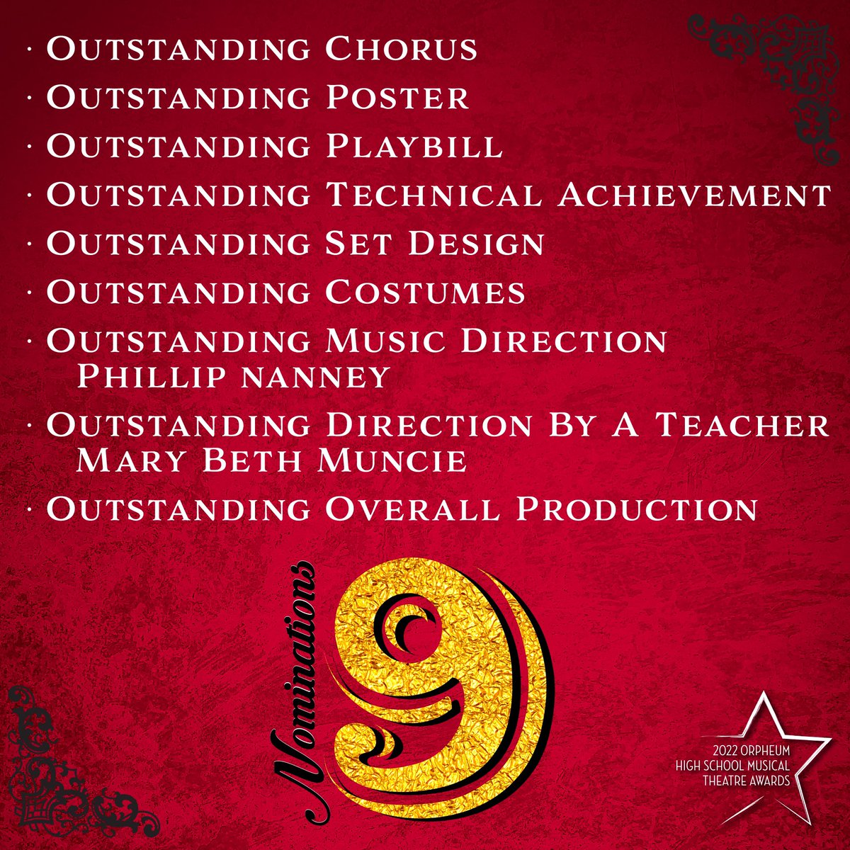 NAHSMusical's tweet photo. We are incredibly proud of our cast and crew!! Mark your calendars to join us on May 26 at @orpheummemphis for the High School Musical Theater Awards!! https://t.co/UZvxnbhDaG