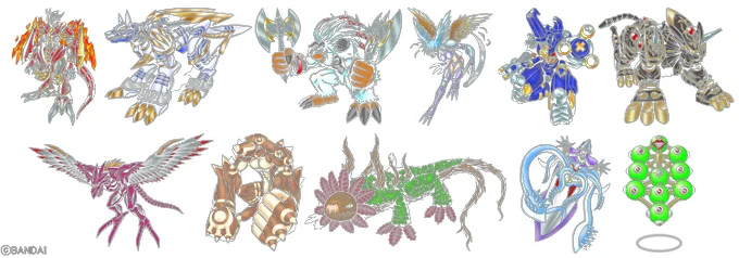 第52回デジ民投票 STARTデジモンフロンティアでは、人間と「スピリット」が融合してデジモンとなった【ハイブリッド体】が登場。そこであなたが好きな「ビーストスピリット」から進化したハイブリッド体デジモンはどれ?11体の中から1体を選んでね #デジモン #digimon 