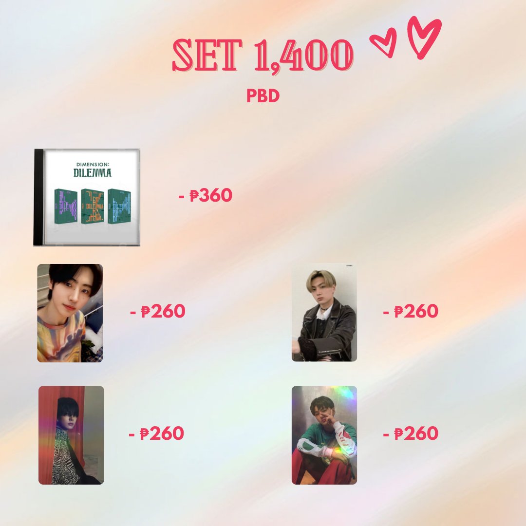 sentwt_0723's tweet photo. [SENTWT]

✓ ENHYPEN SET ₱1,400
⤷onhand
⤷can do 3 reservation
⤷can do down payment
⤷mod: flash express

#sentwtsells
#sentwtbentables
@ENHYPENMARKETPH
𖥻 wts lfb enhypen jay heeseung sunghoon dimension dilemma https://t.co/KiBpNwdts9