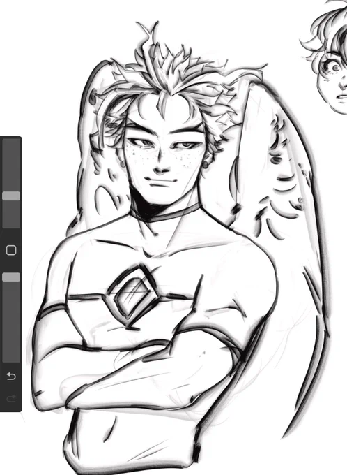 its been a while since i drew the bird guy 