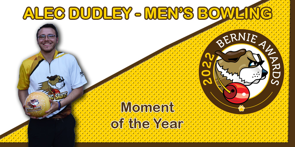 USFSaints's tweet photo. Your Male Moment of the Year: Alec Dudley, for his clutch 10th frame against #1 Wichita State. A double and a 9 to clinch it. Ice in his VEINS! https://t.co/WcXkQGtYs3