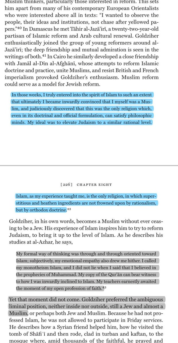 'Islam, as my experience taught me, is the only religion, in which superstitious and heathen ingredients are not frowned upon by rationalism, but by orthodox doctrine.' Goldziher. John Tolan, faces of Muhammad.