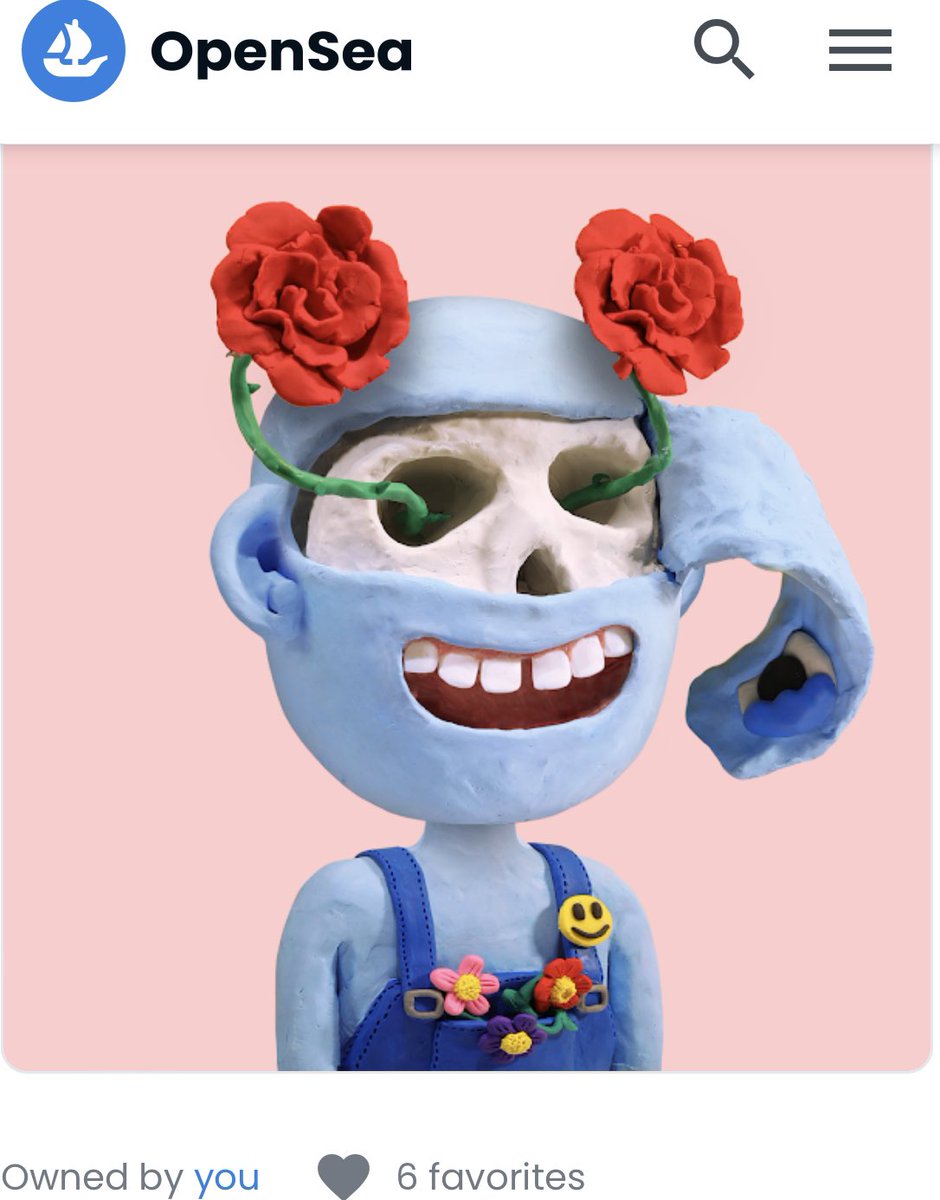 FlipReligion's tweet photo. I just landed my first skull rose #clayfriend @ClayFriendsNFT @TrentShy this is a wonderful day ❤️ he has now found his forever home - so happy 🥹 https://t.co/Jq9EklVgNv