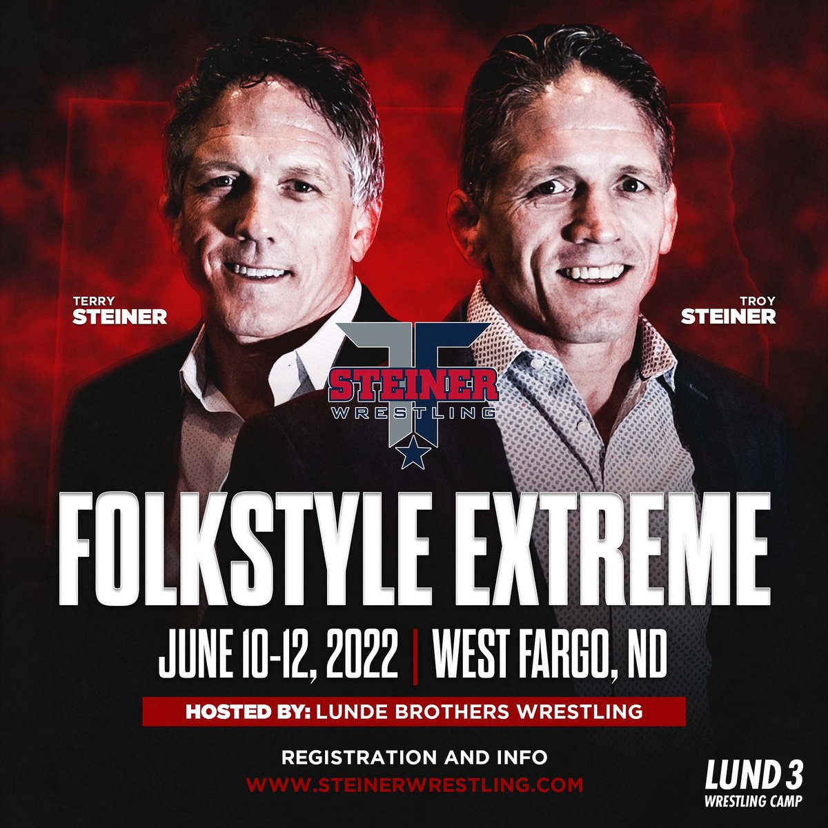 Steiner Wrestling coming to West Fargo in June! Go to steinerwrestling.com for more information. 
Get ready to scrap🤼‍♂️

Lead the charge
Embrace the battle
Expect success