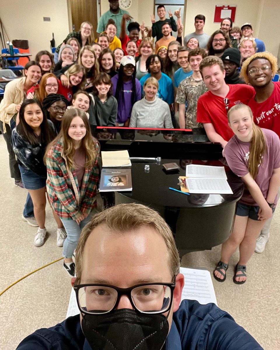 Just finished a fabulous first combined rehearsal for Annelies! Mark your calendars for May 10 (6:30pm preconcert talk, 7:00pm downbeat) in Howard Aud.! It’s going to be a great concert!! <a href="/LaTechMusic/">Louisiana Tech Music</a> <a href="/LTMS_official/">TechMusicSociety</a>