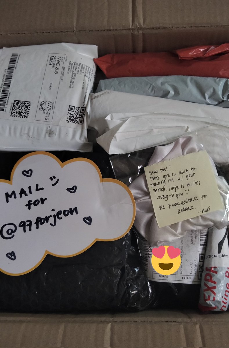97forjeon's tweet photo. κ° π¦ κ± #097mails
from: @makicarteu #makifeedbacks
ΝΝΝΝΝΝ β β β β€· hii te mak ! the box alr came, thank u so much for being my mm consol and for keeping my parcels safe ! til the next transaction with you anteh >< https://t.co/3upHrHAFjG