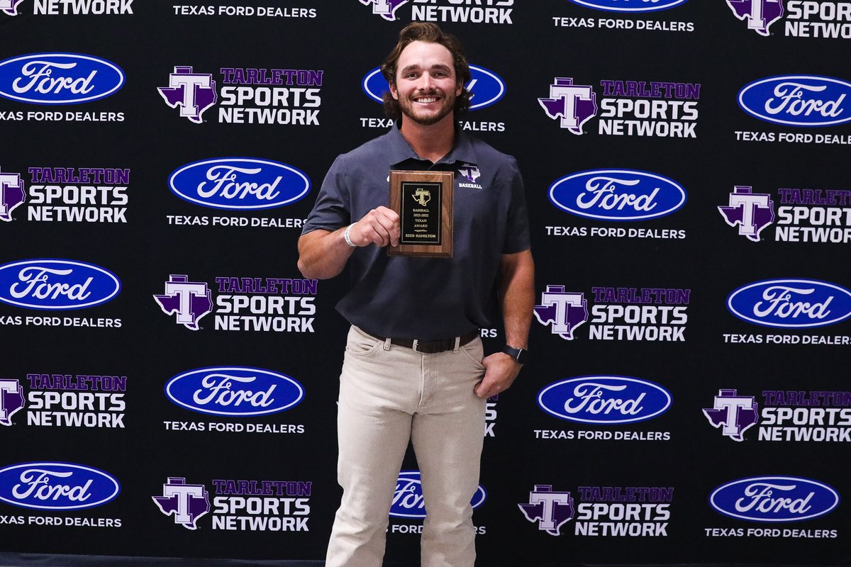 TarletonSports's tweet photo. Baseball gave out just one award as their season is ongoing⚾️

Texan Award: Reed Hamilton https://t.co/RA3C85B91y