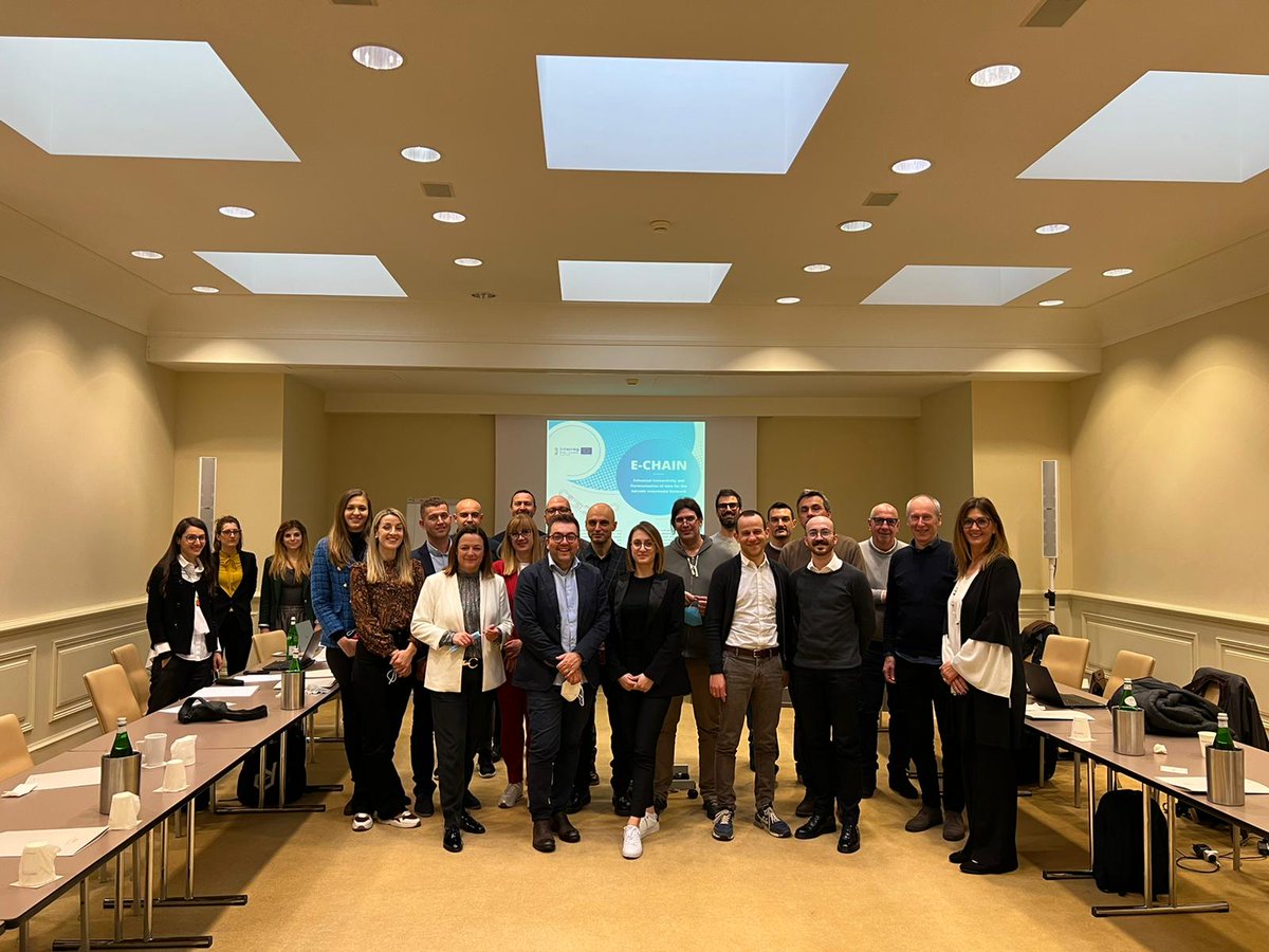 echain_interreg's tweet photo. E-CHAIN 6th Steering Committee and 7th partnership meeting

6th Steering Committee and 7th partnership meeting was held in Trieste on 5th and 6th April 2022. with all partners gathered in presence and connected online.
https://t.co/ONxWT5fL1p https://t.co/D1gmbeINyU