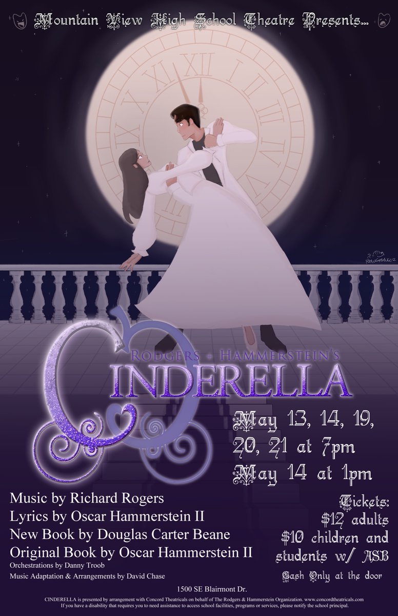 The show poster for Cinderella, made by our senior Rian, is out! We open in just 18 days now, and we can’t wait to see you at the ball! 👀✨👠