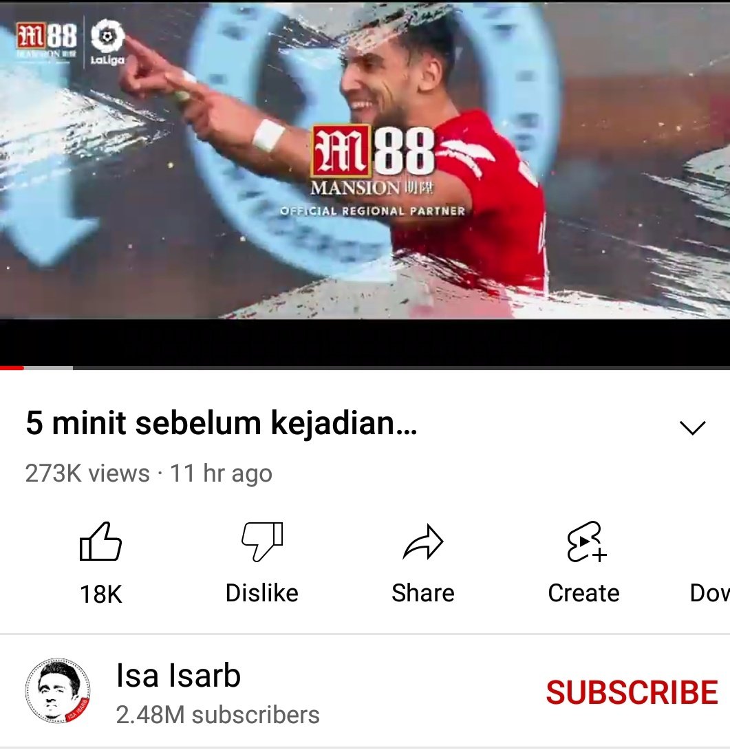 uzairyusof's tweet photo. Teruk sangat dah mamat Isa Isarb ni,

Sampai terima company judi untuk sponsor video mereka.

Ini bukan iklan youtube, tapi memang dia sebut video di sponsor oleh M88.

Dia selidik tak M88 ni buat apa? Ke main terima sesiapa untuk sponsor? 

Bawah ni dalil: https://t.co/1bUfcrl1aj