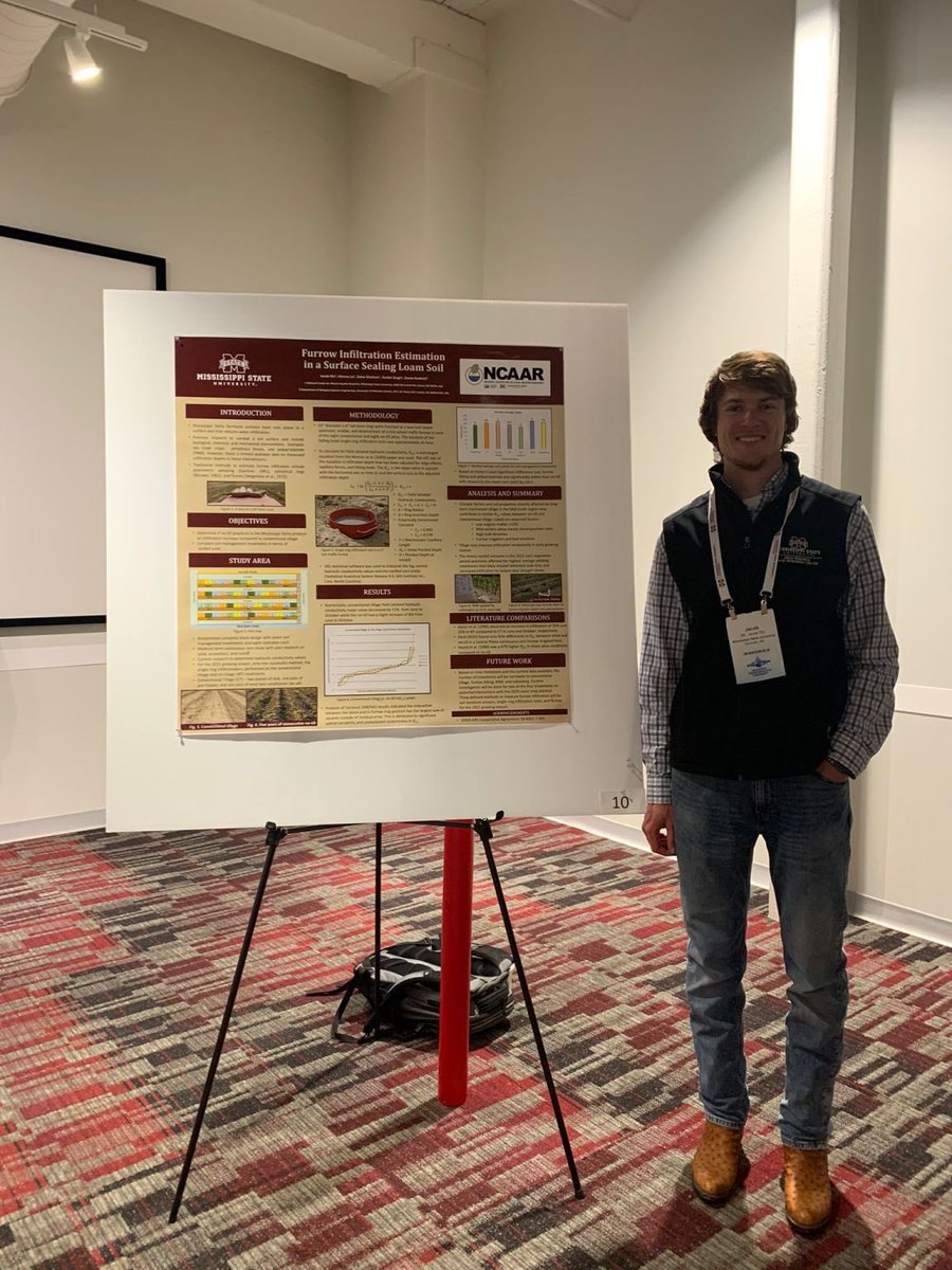 DMGholson's tweet photo. Congrats to @MSU_AG MS student @JacobRix_MSU for his 3rd place poster presentation at the @MS_WRRI conference. #NCAAR @MSUextDelta https://t.co/IaSFRVZa3a