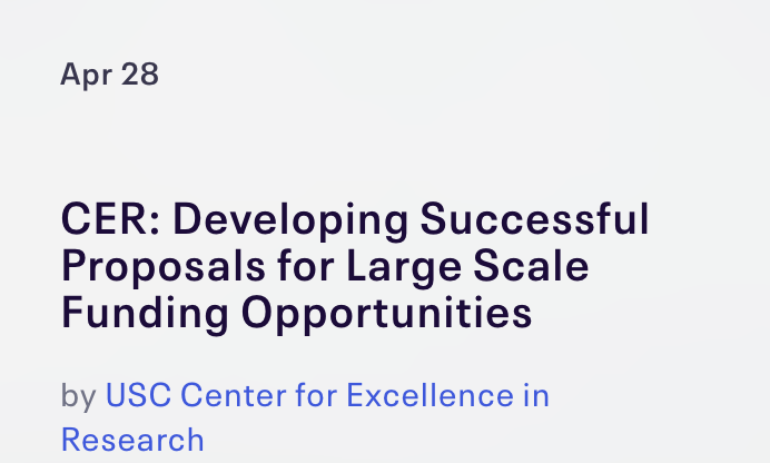 Federal Funding Agencies are increasing the number of opportunities that require convergence and teaming (e.g., NSF’s STC, ERC). The objectives of this workshop are to inform investigators on strategies toward winning proposals on such opportunities. bit.ly/3xUlaaA