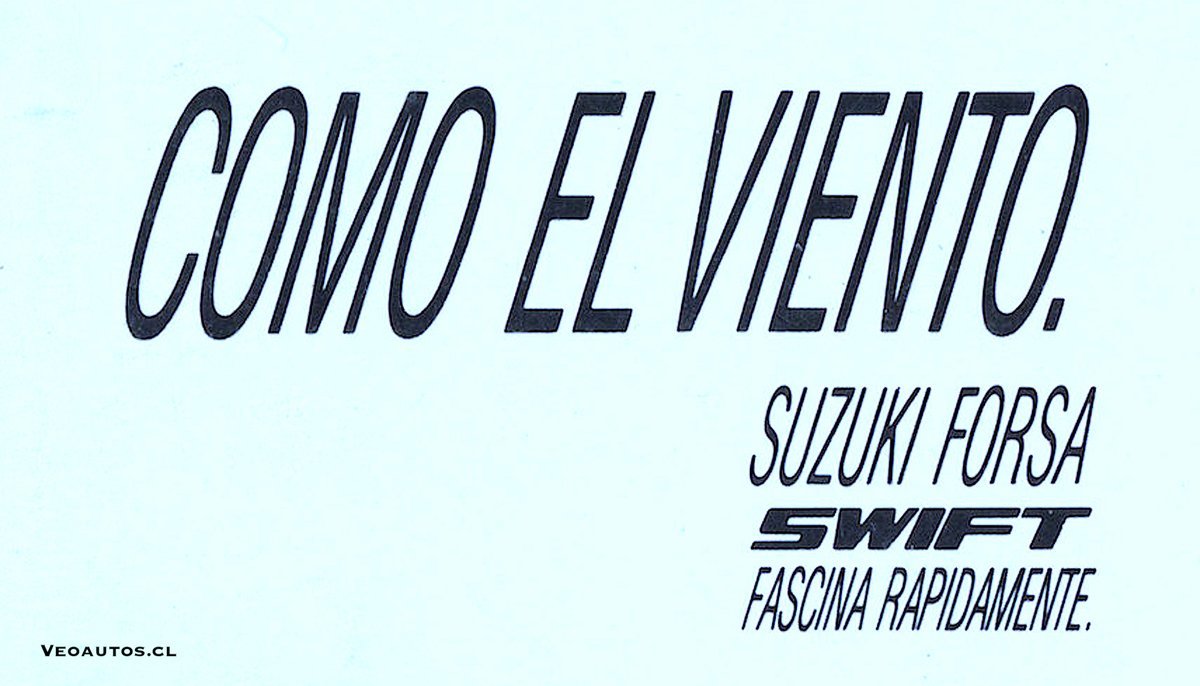 VeoAutos's tweet photo. Suzuki Forsa Swift. Brochure Chile 1989, año en que se comercializan en el país 689 unidades.

+ Info link https://t.co/GNz4R5AhcW

#suzukiswift #suzukiforsa #suzukichile #swiftgti @Suzuki_Mex @addict_car @thecarfactoids @YesterdaysDrive @RiveraNotario @publichilensis https://t.co/D2rty9byjz