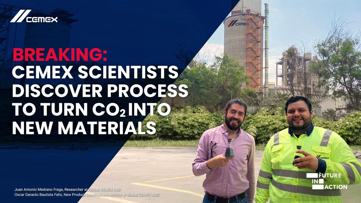 We're the first company in the construction industry to successfully turn CO2 into carbon nanomaterials! This technology will help us achieve a circular process, key to sustainable development and an essential part of #FutureInAction. cmx.to/3xSnUoz