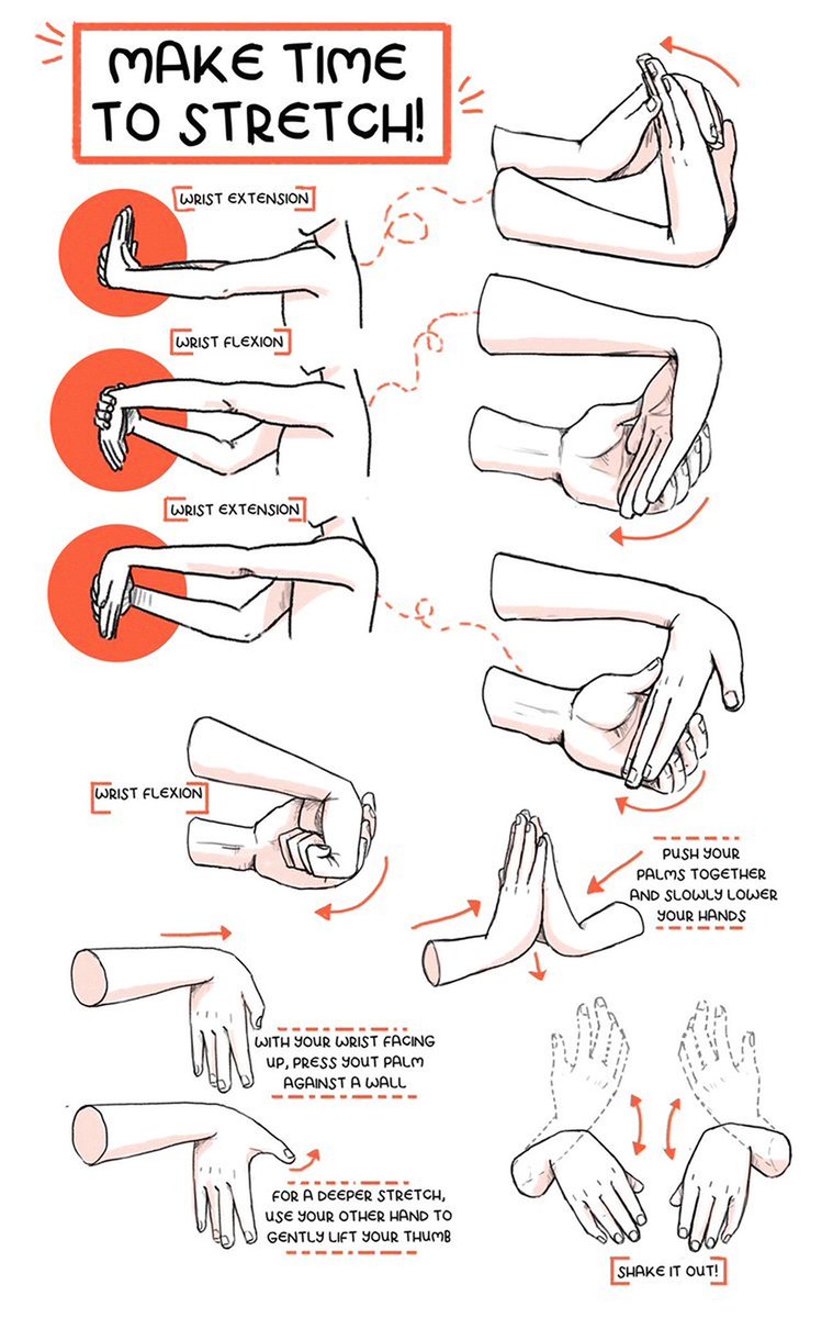 Artists stop scrolling:
Check your posture and do some wrist exercises!!