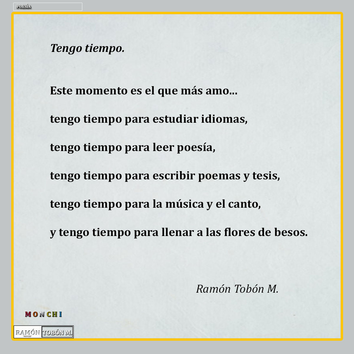 Ramon_Tobon's tweet photo. Y para ver pasar la vida con calma... mientras mi ser vibra armoniosamente.

#TuPoesía 
#Reflexiones 
#frasesmotivadoras 
#LetrasyLatidos https://t.co/oFT2mROhKT
