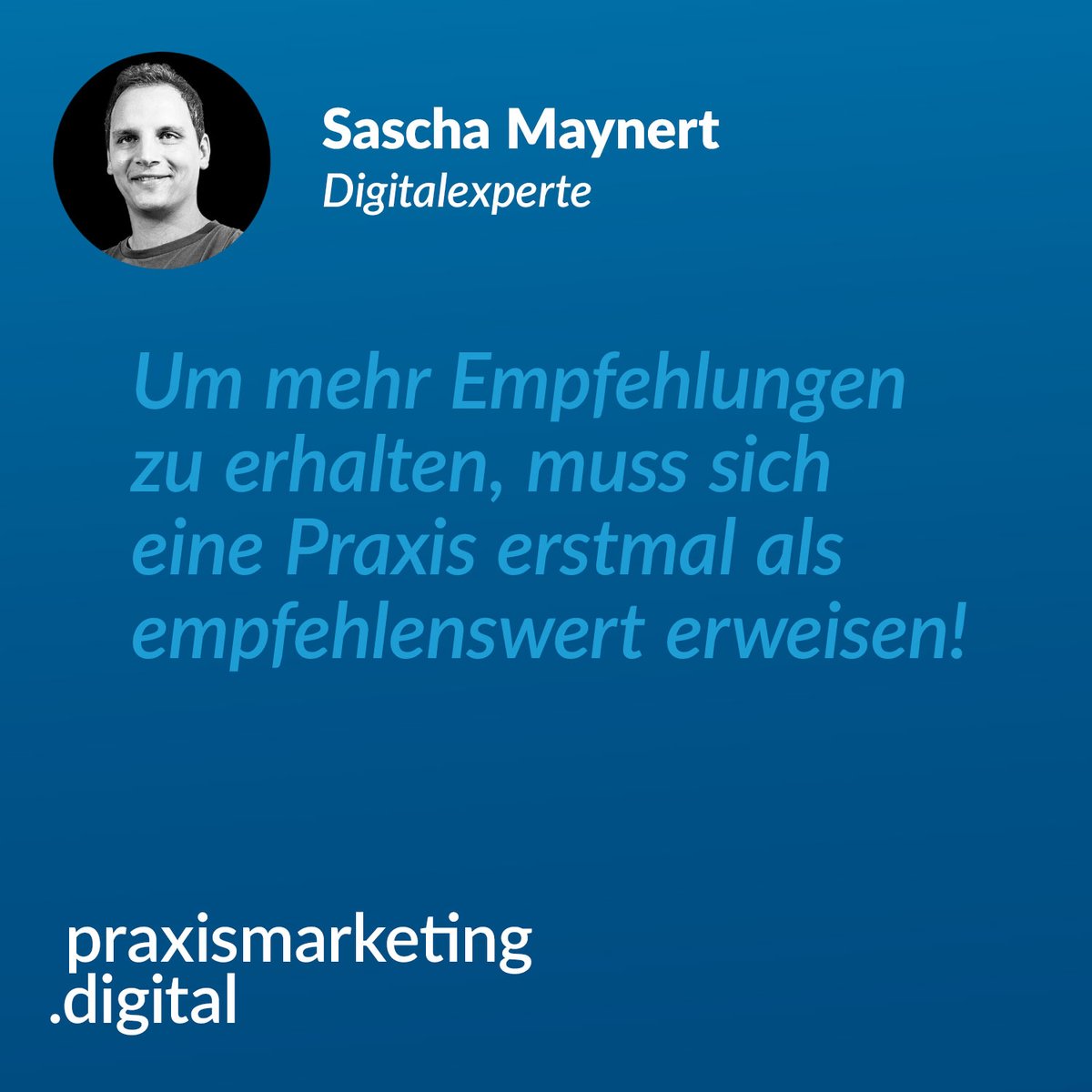 praxismdigital's tweet photo. Planbar mehr Empfehlungen erhalten im Praxismarketing?

👉 https://t.co/T3Ux69JVVI

#praxismarketing https://t.co/wDnKBVa7ge