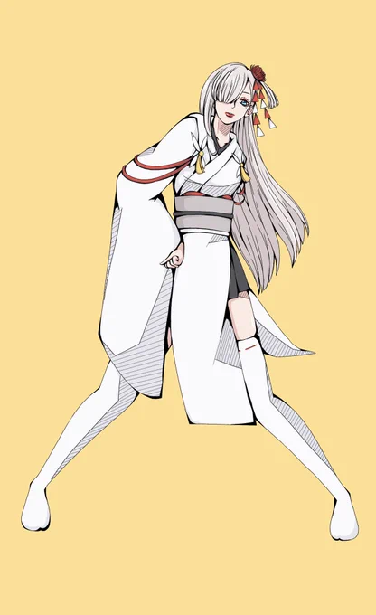 ジョジョ風に描いた翔鶴姉(ジャイロのポーズ) 