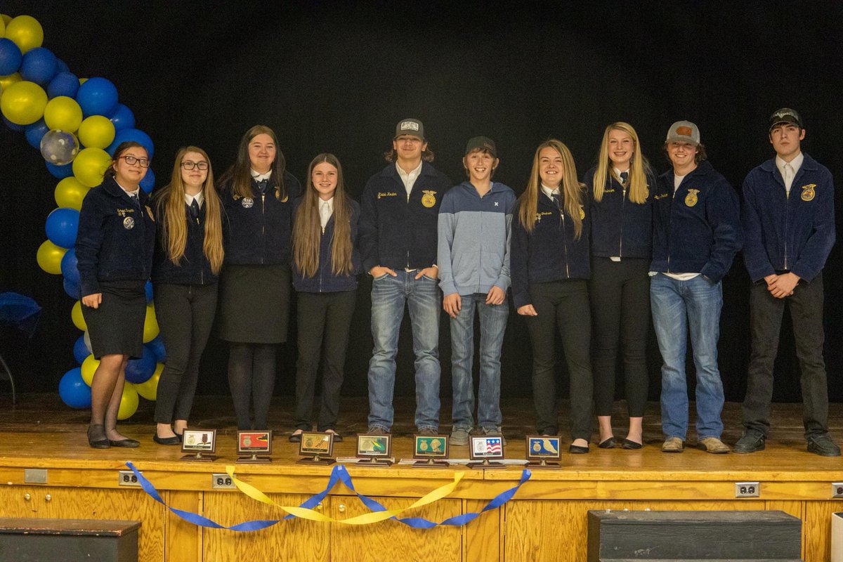 STC_FFA's tweet photo. The Annual Blue and Gold Banquet recognizes members for their participation and success in Agriculture Education and FFA. We said goodbye to our seniors, welcomed a new officer team and celebrated an incredible year! https://t.co/mhrCFzXZtD
