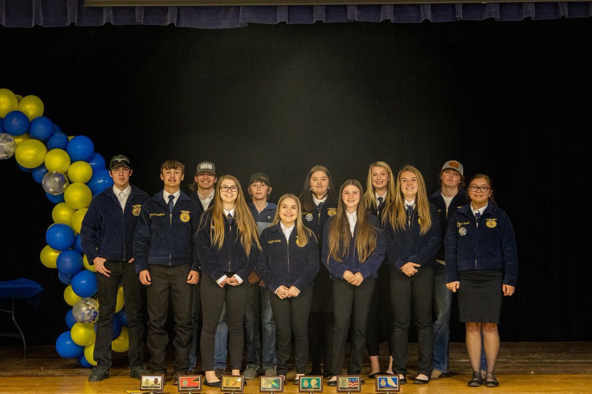 STC_FFA's tweet photo. The Annual Blue and Gold Banquet recognizes members for their participation and success in Agriculture Education and FFA. We said goodbye to our seniors, welcomed a new officer team and celebrated an incredible year! https://t.co/mhrCFzXZtD