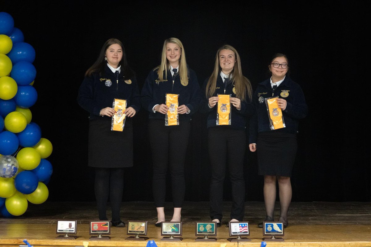 STC_FFA's tweet photo. The Annual Blue and Gold Banquet recognizes members for their participation and success in Agriculture Education and FFA. We said goodbye to our seniors, welcomed a new officer team and celebrated an incredible year! https://t.co/mhrCFzXZtD