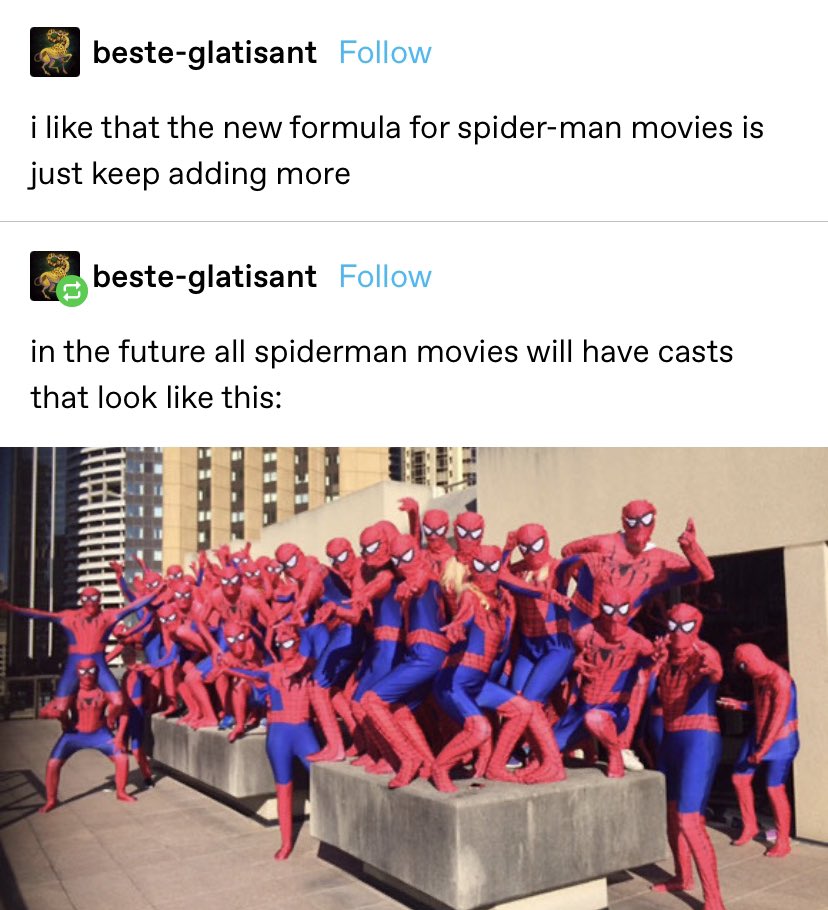 RT @gwenstacying: this is the future of spider-man filmmaking https://t.co/CoMg0X2Ulf