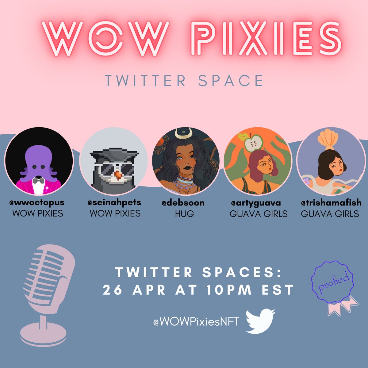 Feeling spread thin in web3, while trying to juggle your work and/or social life? Come hear us chat about this with <a href="/debsoon/">Debbie 🔜</a> and <a href="/GuavaGirlsNFT/">Guava Girls</a> on Apr 26 at 10PM ET! ☺️ x.com/i/spaces/1PlJQ…