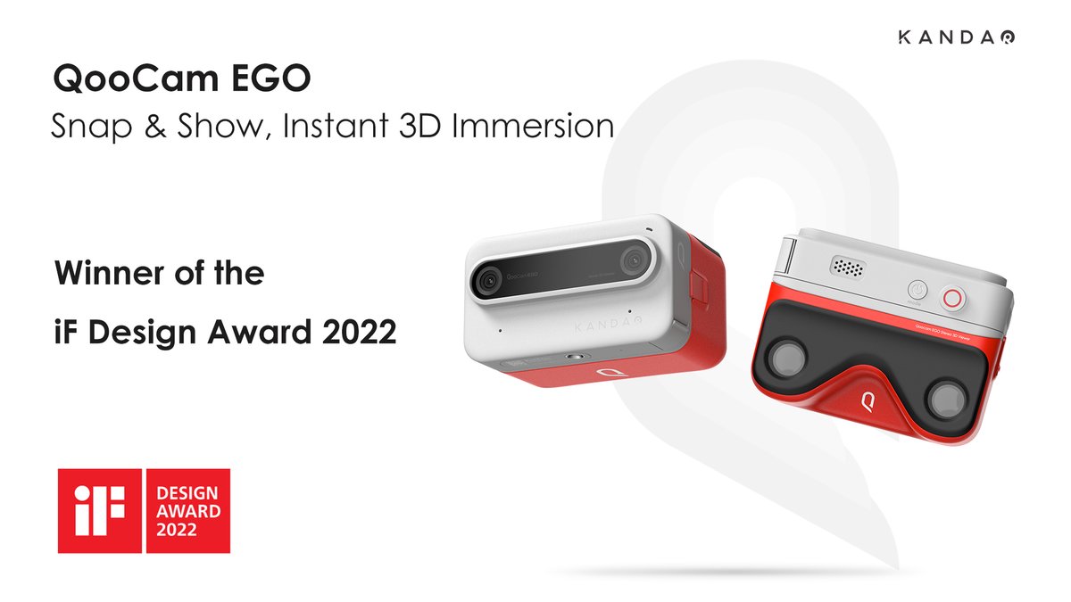 KandaoVR's tweet image. Qoocam EGO, the 7th product of Kandao Technology which was honourably shortlisted in the iF Design Award again in 2022!
#ifdesignaward2022 #ifdesign #Kandaotech #Kandaovr #QoocamEGO