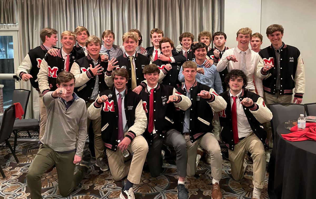 PhilStacey_SN's tweet photo. The unbeaten Super Bowl champion @mheadfootball team received their rings Sunday night -- and the bling is beauteous, as you can tell by the photos below. Among the Magicians' award winners were Offensive Player of the Year @Joshrobertson_8 and MVP @ConnorCronin22 (bottom right). https://t.co/aJTV67387c