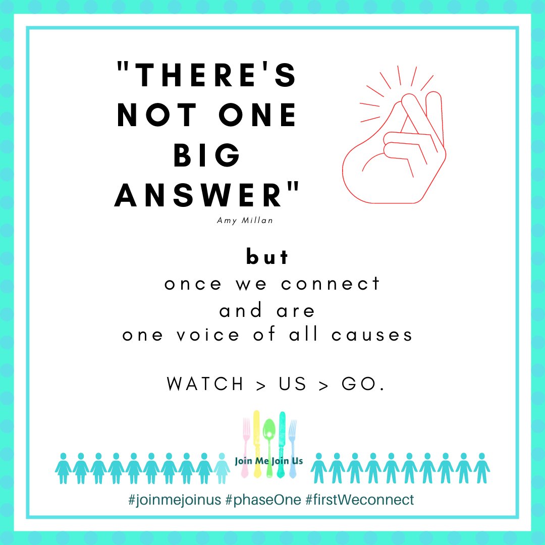 joinmejoinus's tweet photo. "There's not one big answer."
#joinmejoinus #phaseOne #firstWeconnect @amymillan 
https://t.co/nWbK3t40pR https://t.co/zzBb2IuZZD