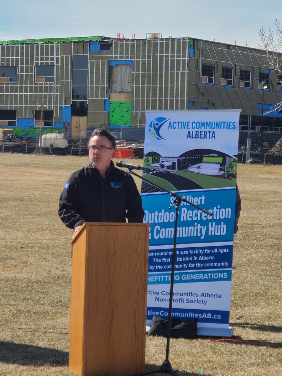 ActvCommunities's tweet photo. A cheque worth celebrating! On April 22, Honourable Dale Nally, MLA for Morinville-St. Albert presented a $3.5 million cheque for the Outdoor Recreation &amp; Community Hub in St Albert. MLA Nally was joined by Active Communities Board members and representatives from @StAlbertPublic https://t.co/7PhdXrrCCv