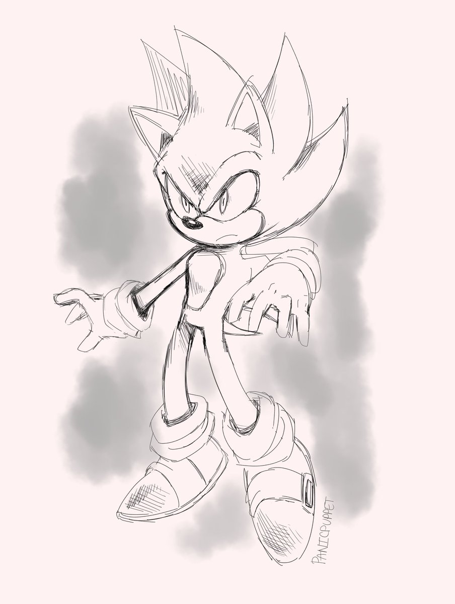 panic_puppet's tweet photo. Super sonic! #sonic #sonicthehedgehog #sonicfanart https://t.co/iA6YJIHnEX