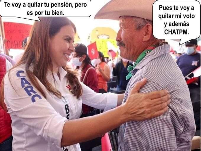 Elhijodelahuiz3's tweet photo. Si eres Adulto mayor
o existen en tu familia Adultos mayores, 

#NiUnVotoAlPRIANRDMC

la Traídora @caroviggiano
de los #TRAIDORES_A_LA_PATRIA
#PANNAZIS 

TE VAN A DEJAR SIN PENSION EN
#Hidalgo https://t.co/G2gQrry4zQ